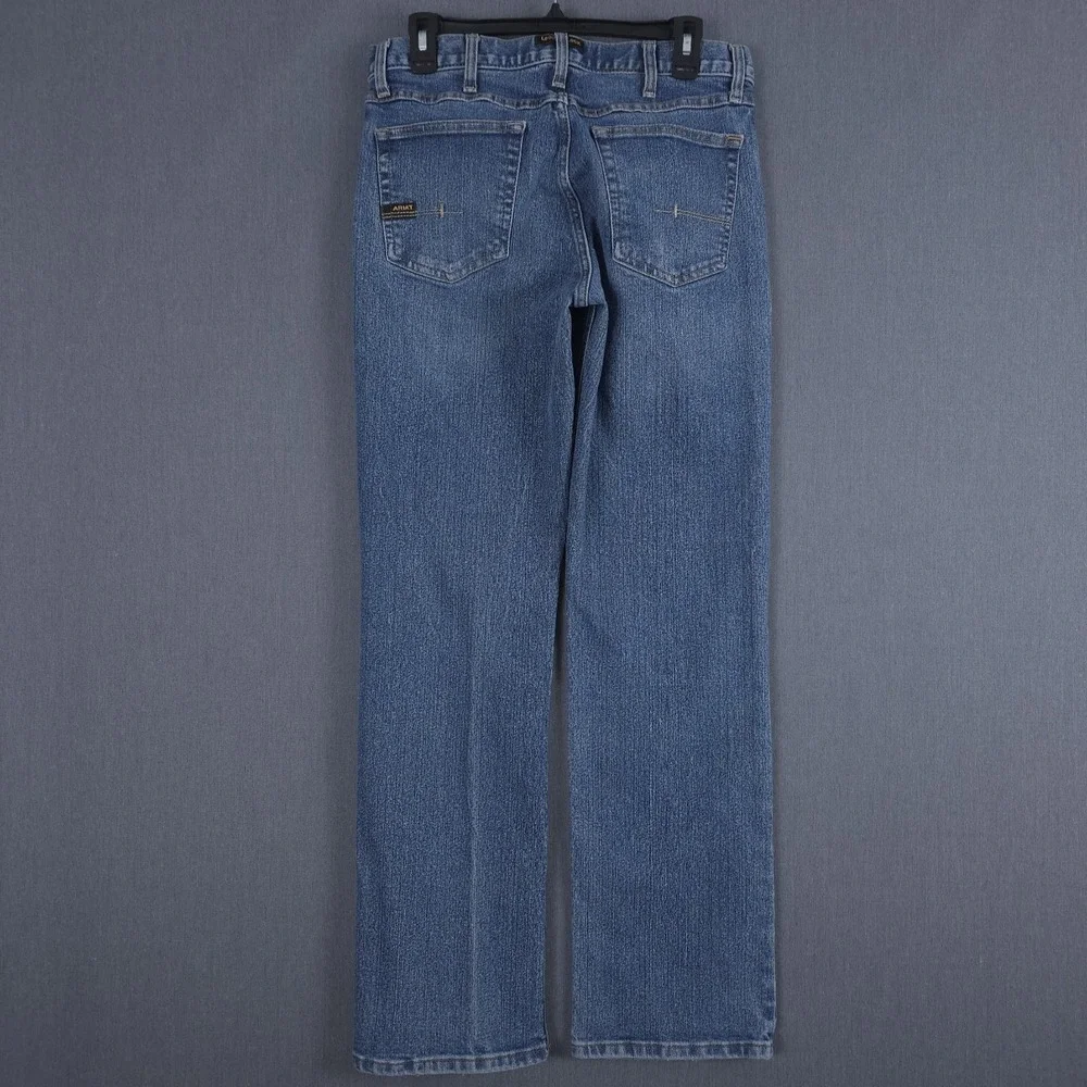 Ariat Rebar M4 Relaxed Bootcut Jeans Mens 32x34 (Fits 31x33) Carbine Blue Denim